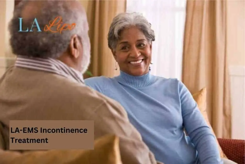 Couple sat smiling at each other - LA-EMS treatment Maplehurst