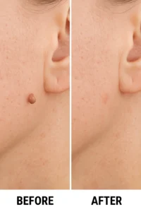 Skin tags removal Maplehurst before and after
