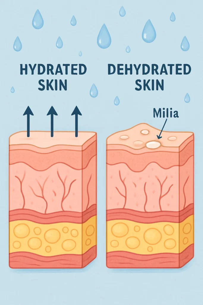The importance of hydration and milia production Maplehurst